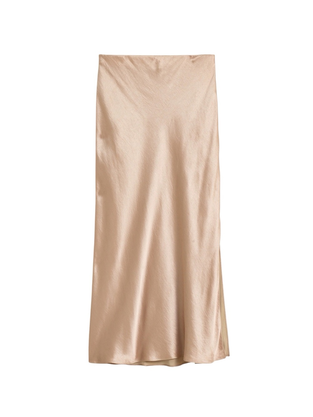 Madewell Gold Satin Maxi Slip Skirt Size 4